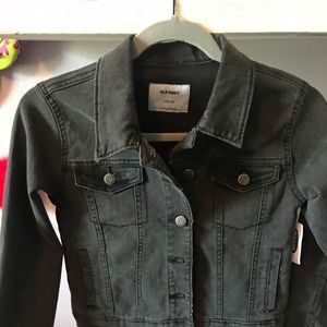 Old Navy Black Denim Jacket Girls